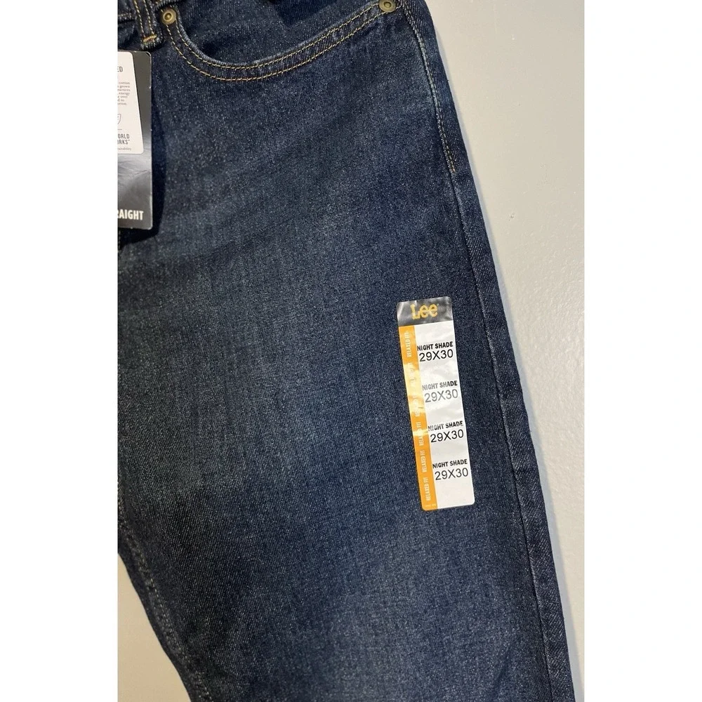 LEE Relaxed Fit Jeans Straight Leg Relaxed Seat & Thigh Dark Blue Night Shade 29